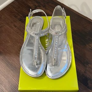 Silver sandals